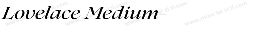 Lovelace Medium字体转换